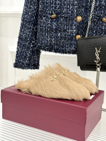 UA Gucci Horsebit Hair Mule