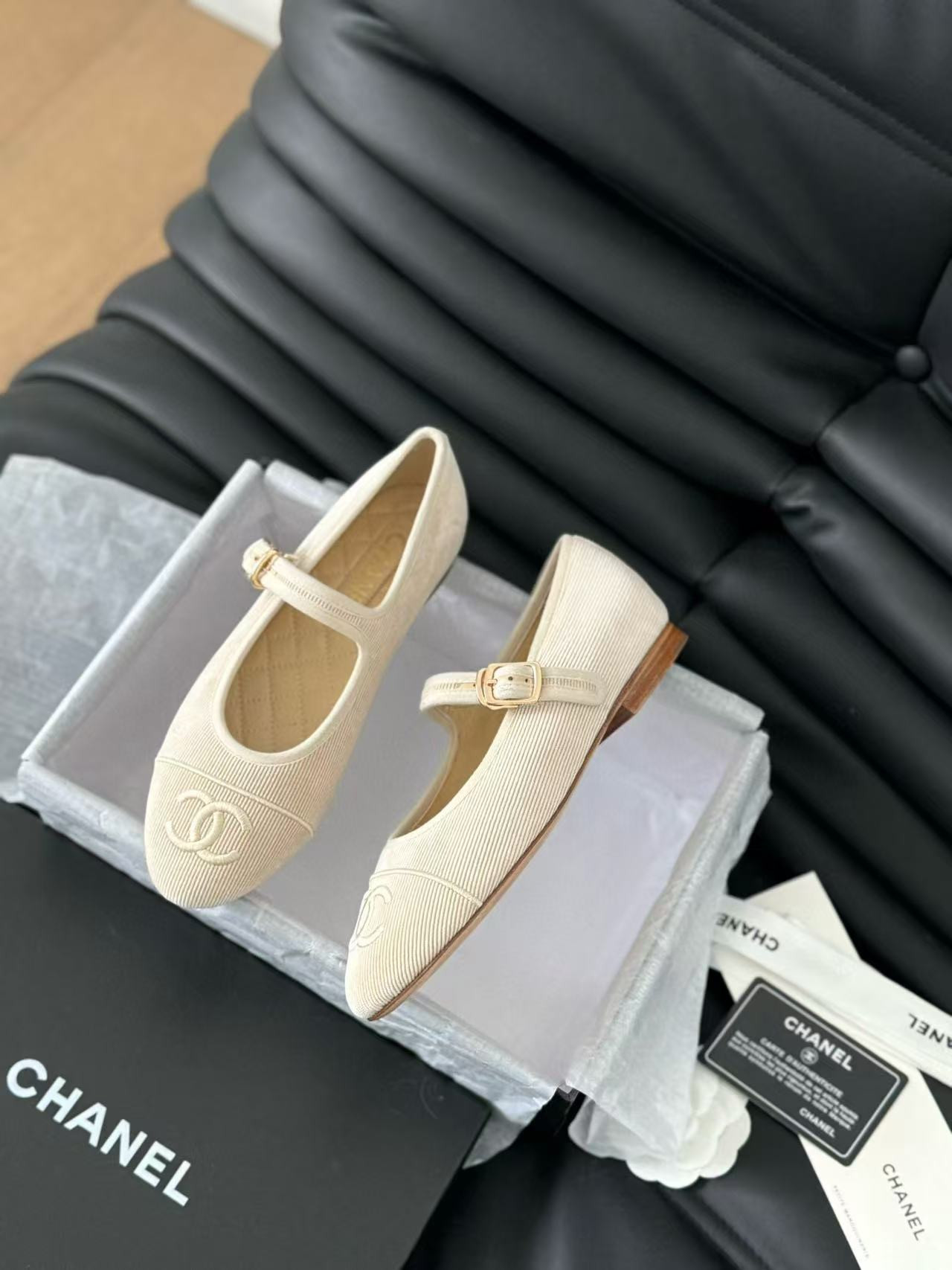 UA CHANEL MARY JANES Cotton & Silk