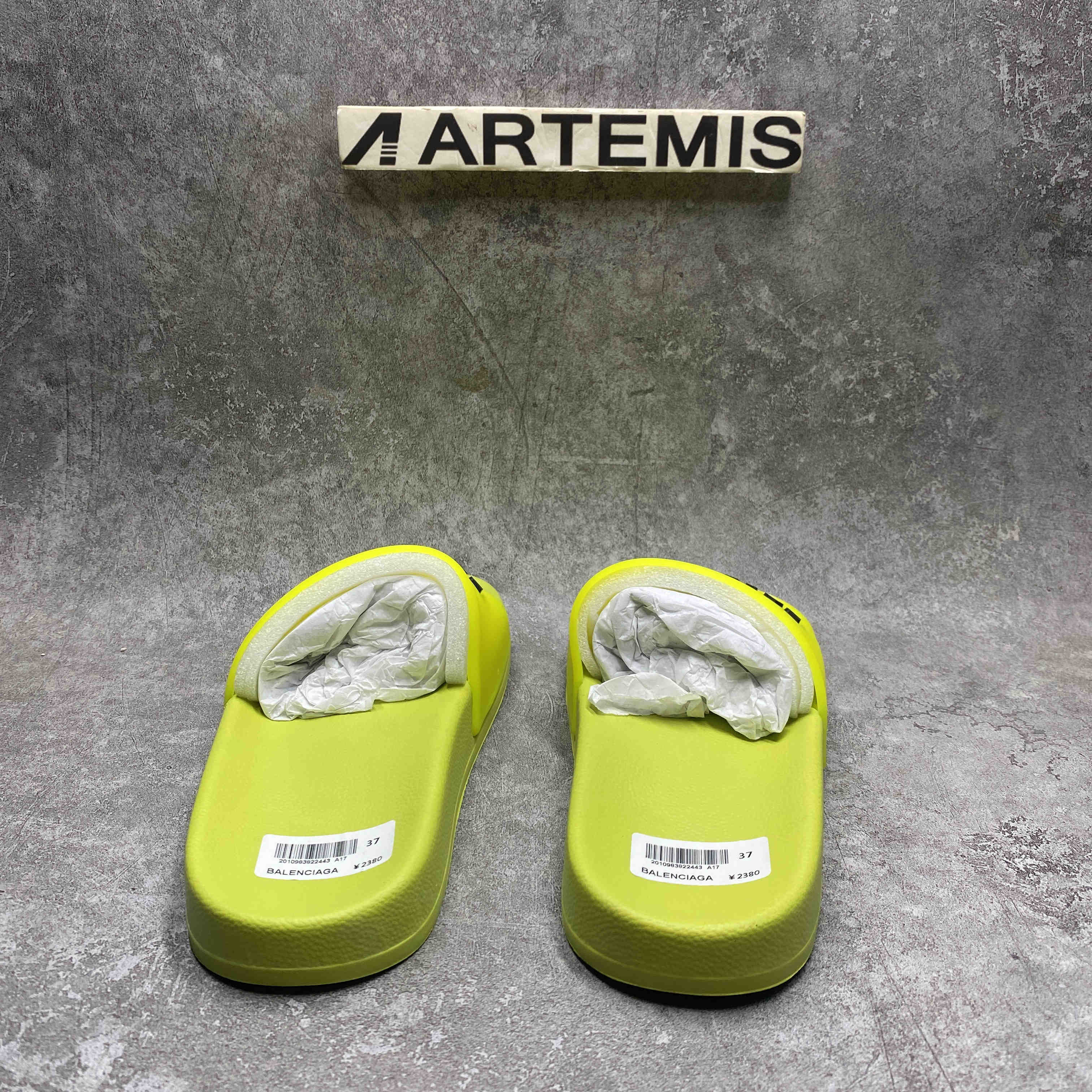 Balenciaga Pool Slide Lime