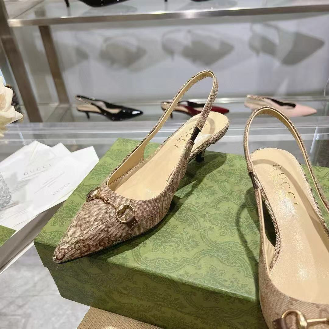 UA GUCCI HORSEBIT SLINGBACK PUMP LOW HEEL