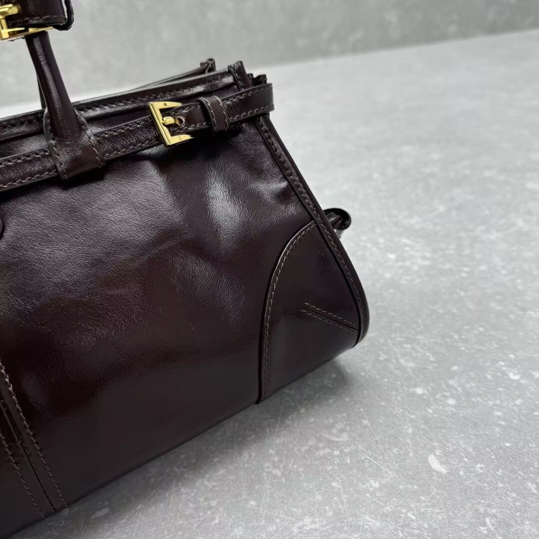 Prada Bonnie Medium Leather Handbag 32x15.5x12cm