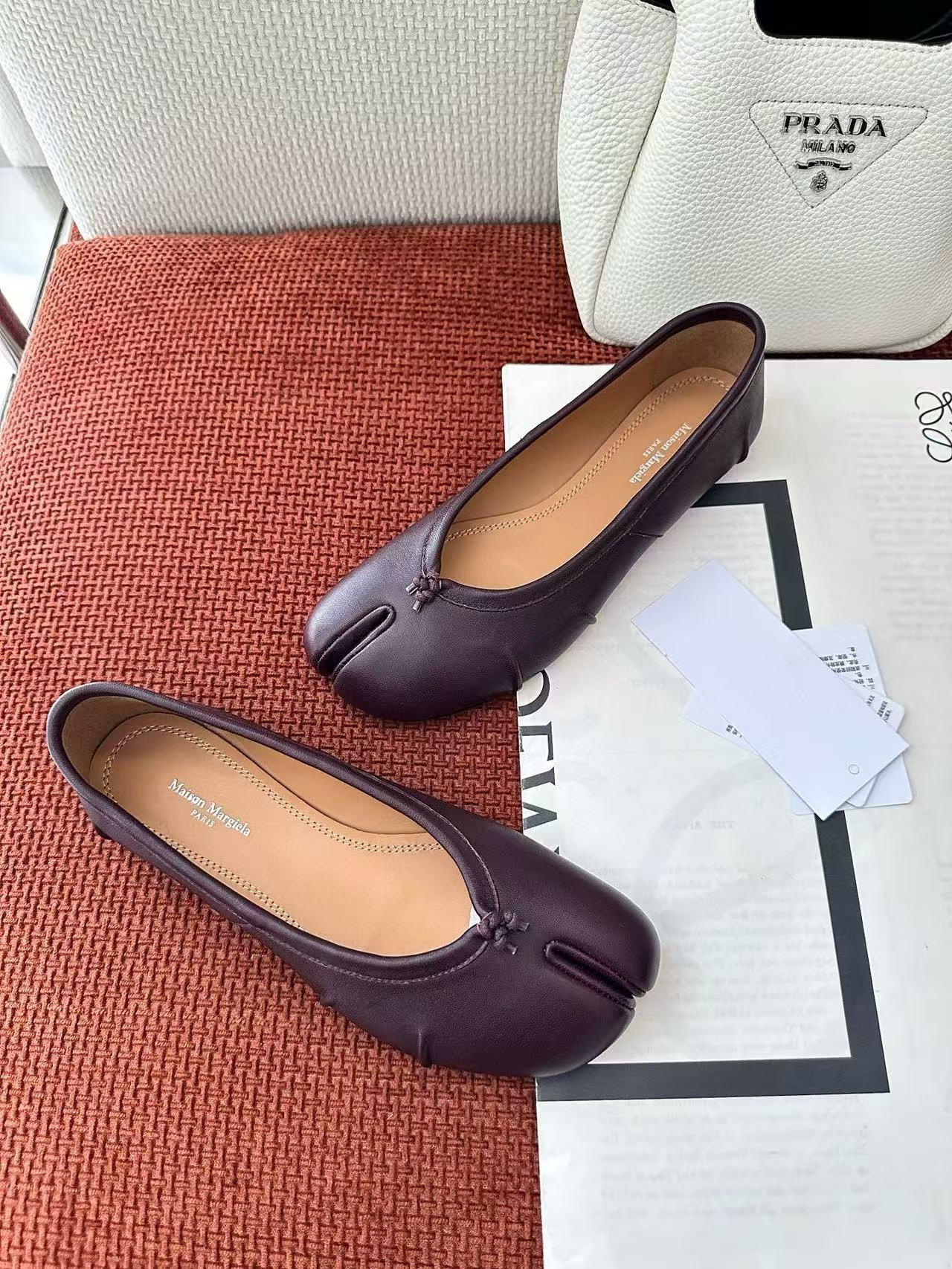 UA Maison Margiela Tabi Leather Ballet Flats