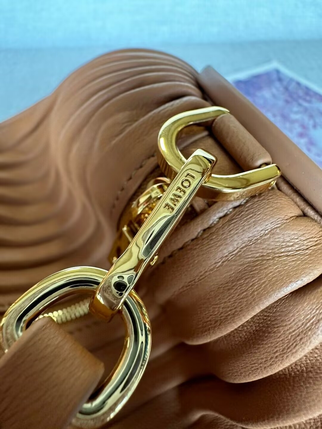 LOEWE Bracelet Pouch in pleated nappa 25x10x10cm