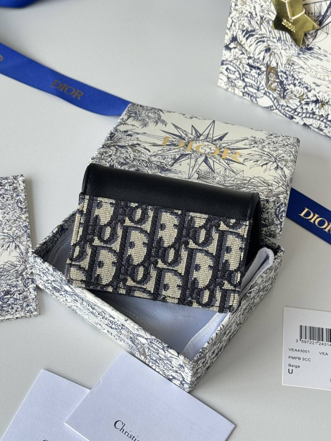 Dior Saddle Bloom Card Holder 11x7.5x3cm