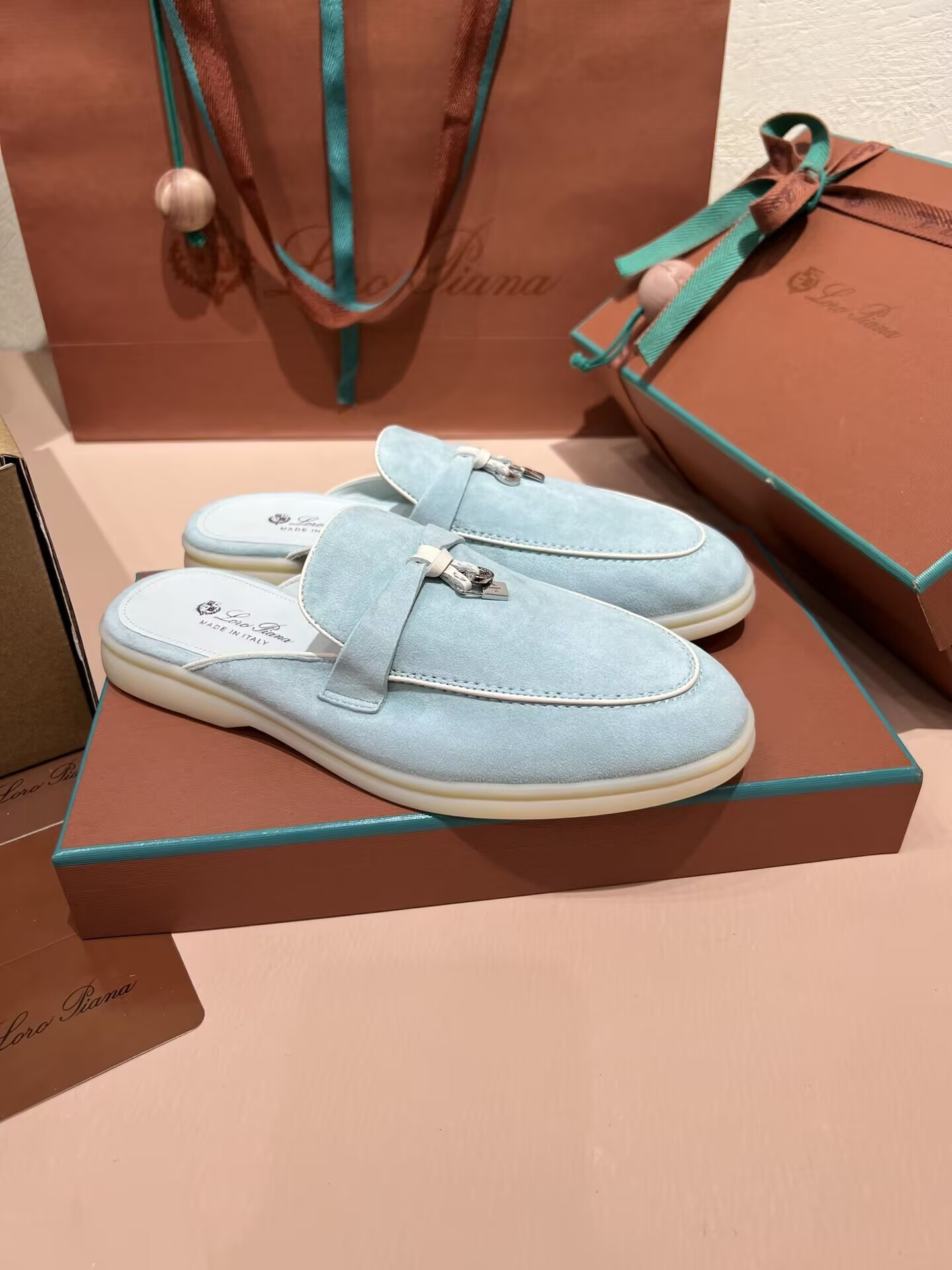 UA Loro Piana Babouche Charms Walk Loafers