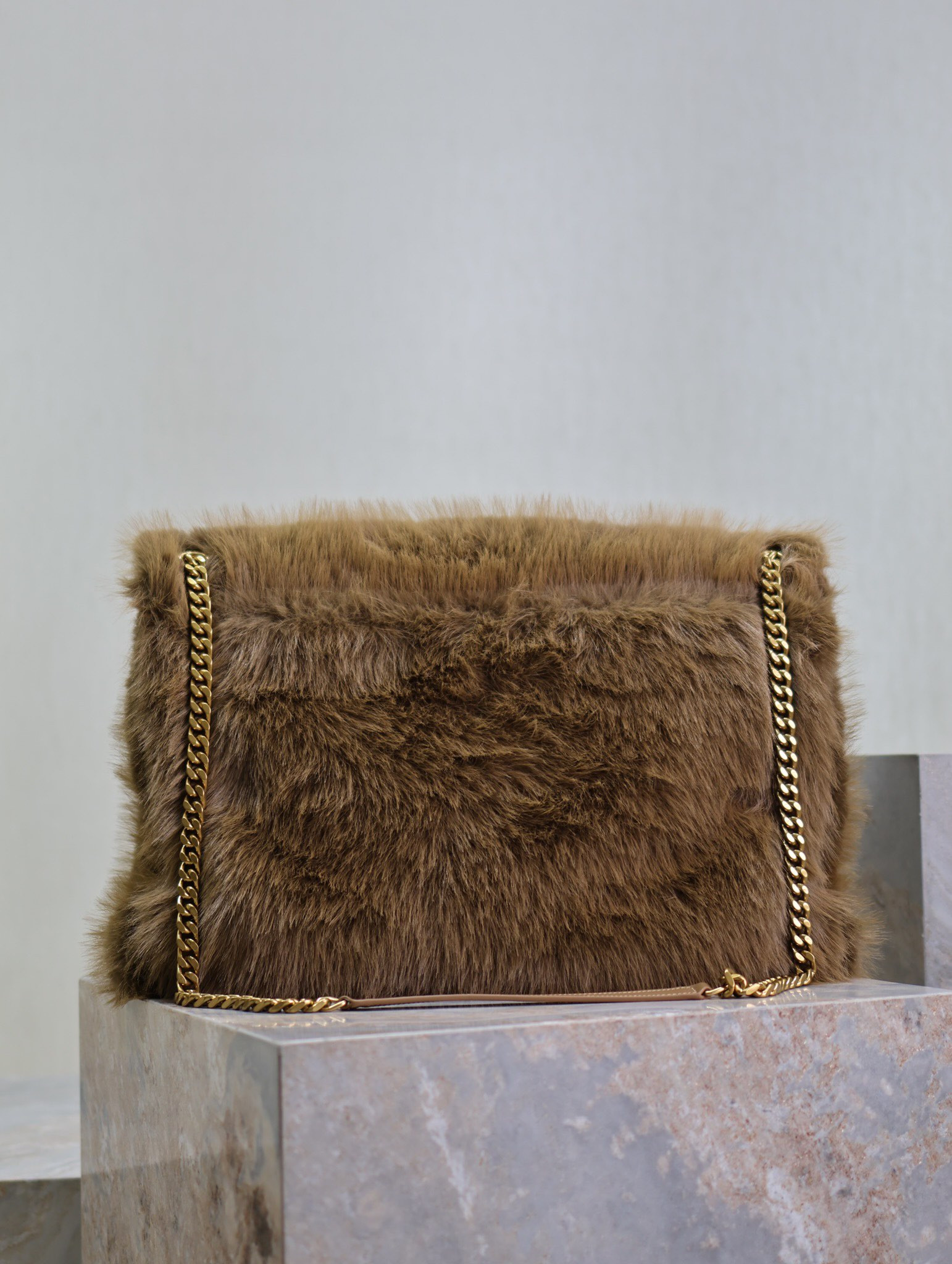 YSL NIKI LARGE IN SHEARLING 47 X 34 X 16 CM