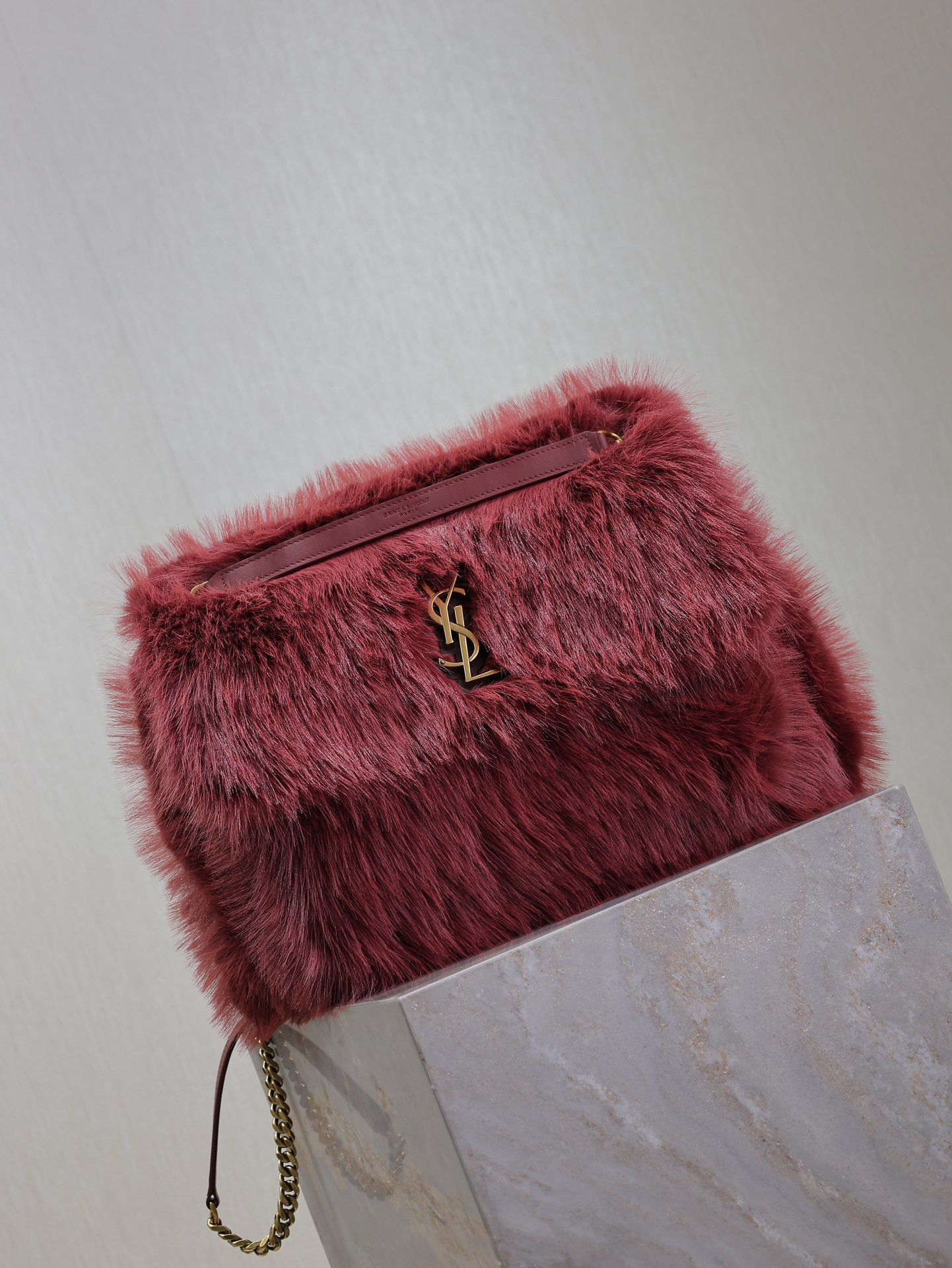 YSL NIKI LARGE IN SHEARLING 32x23x9cm