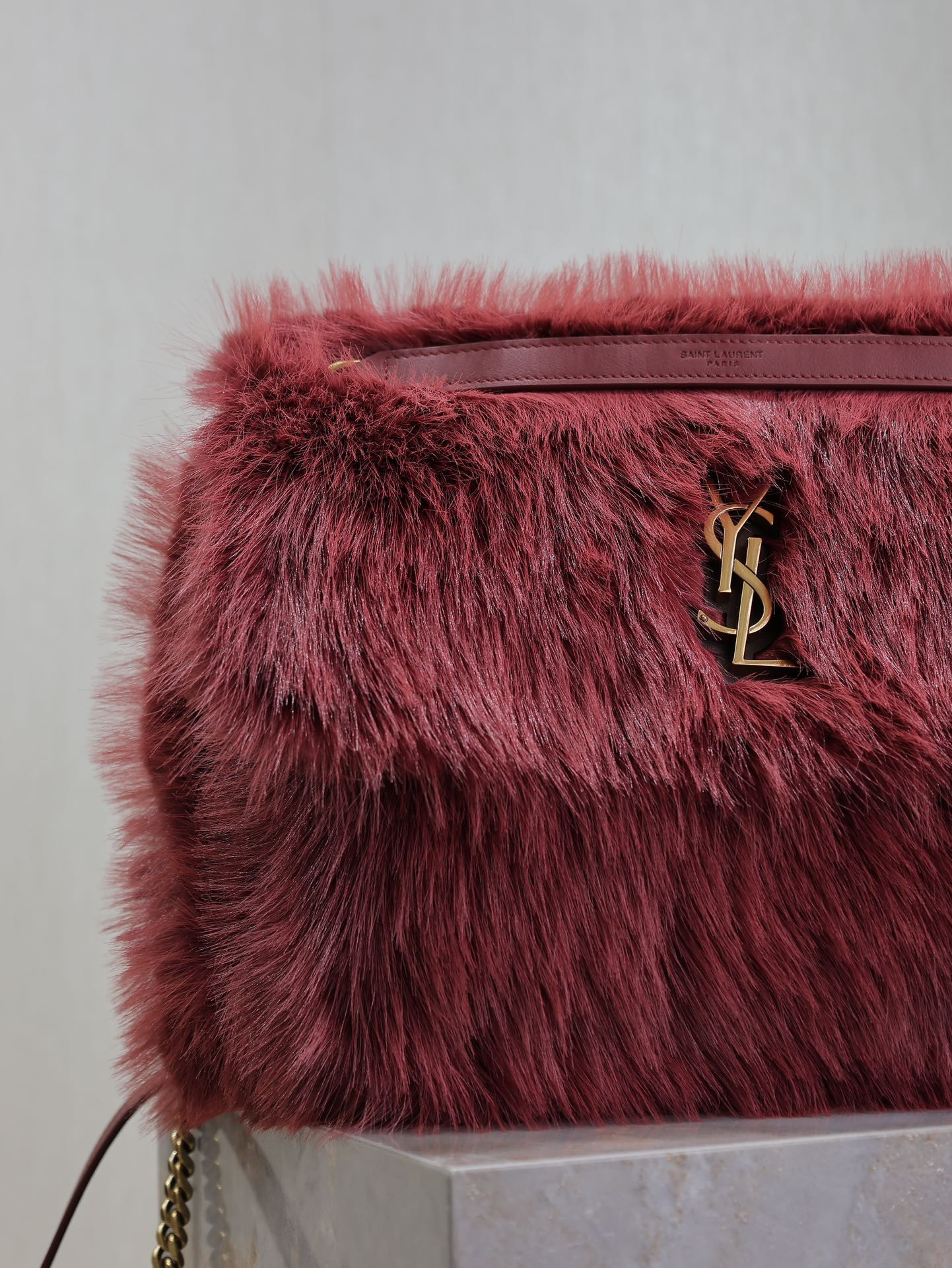 YSL NIKI LARGE IN SHEARLING 32x23x9cm