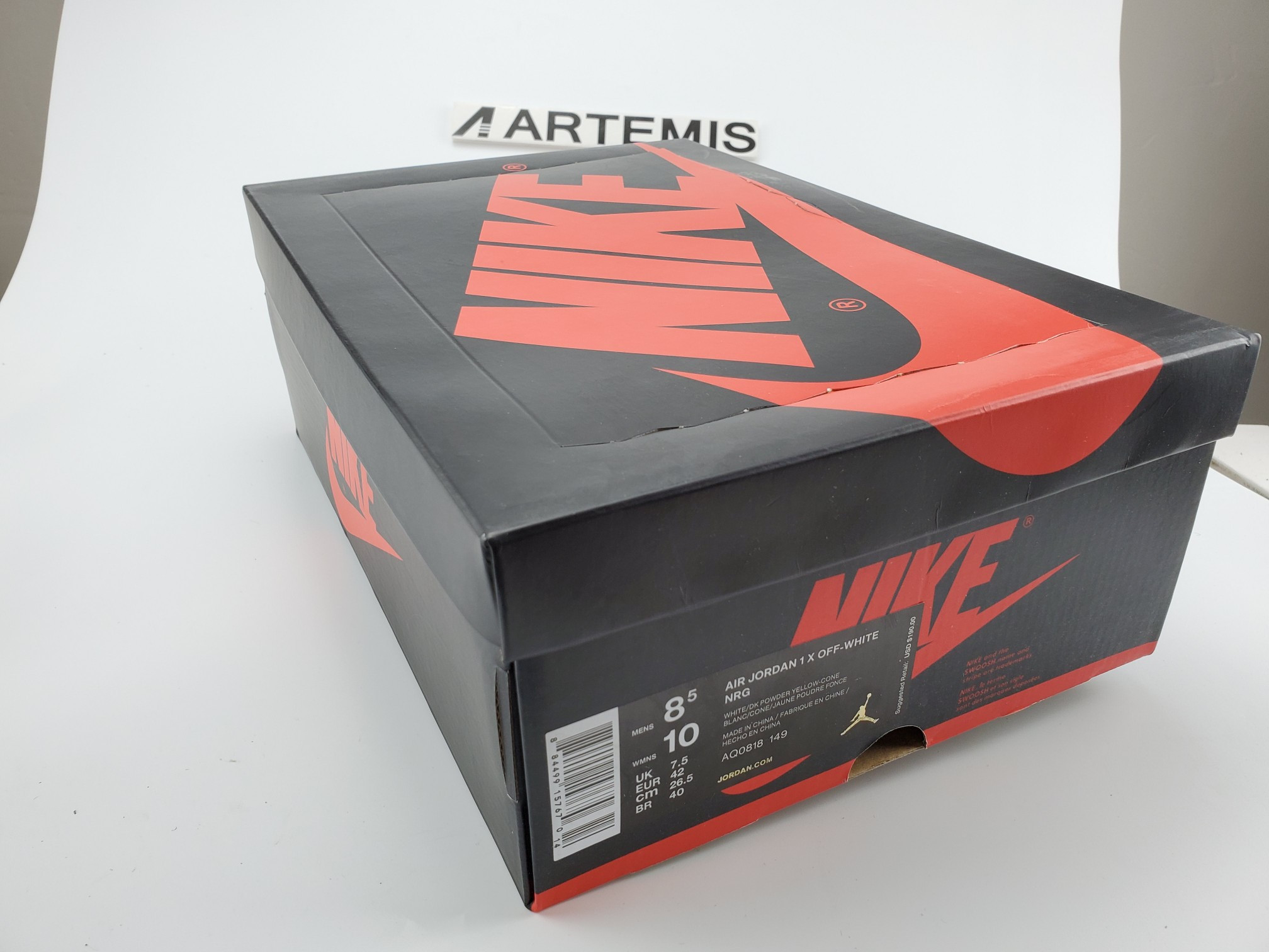 Air Jordan 1 Retro High Off-White Yellow