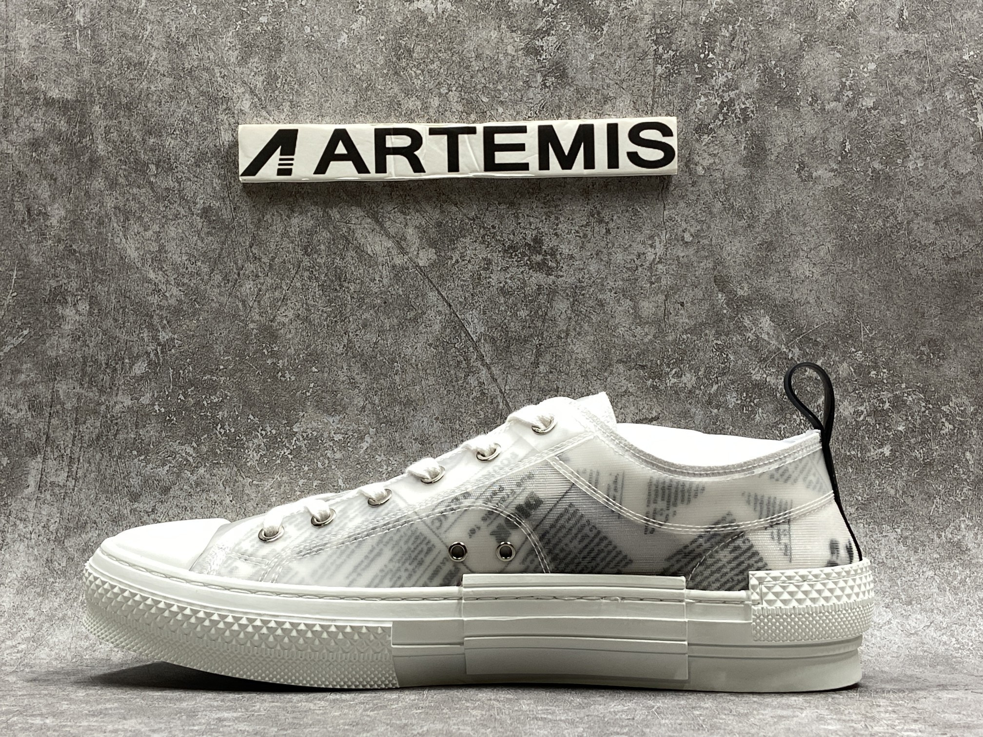 Dior B23 Low Top Daniel Asham Newspaper