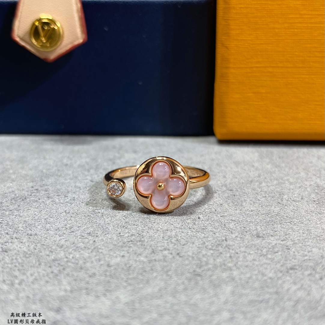 Louis Vuitton Round Mother-of-Pearl Ring