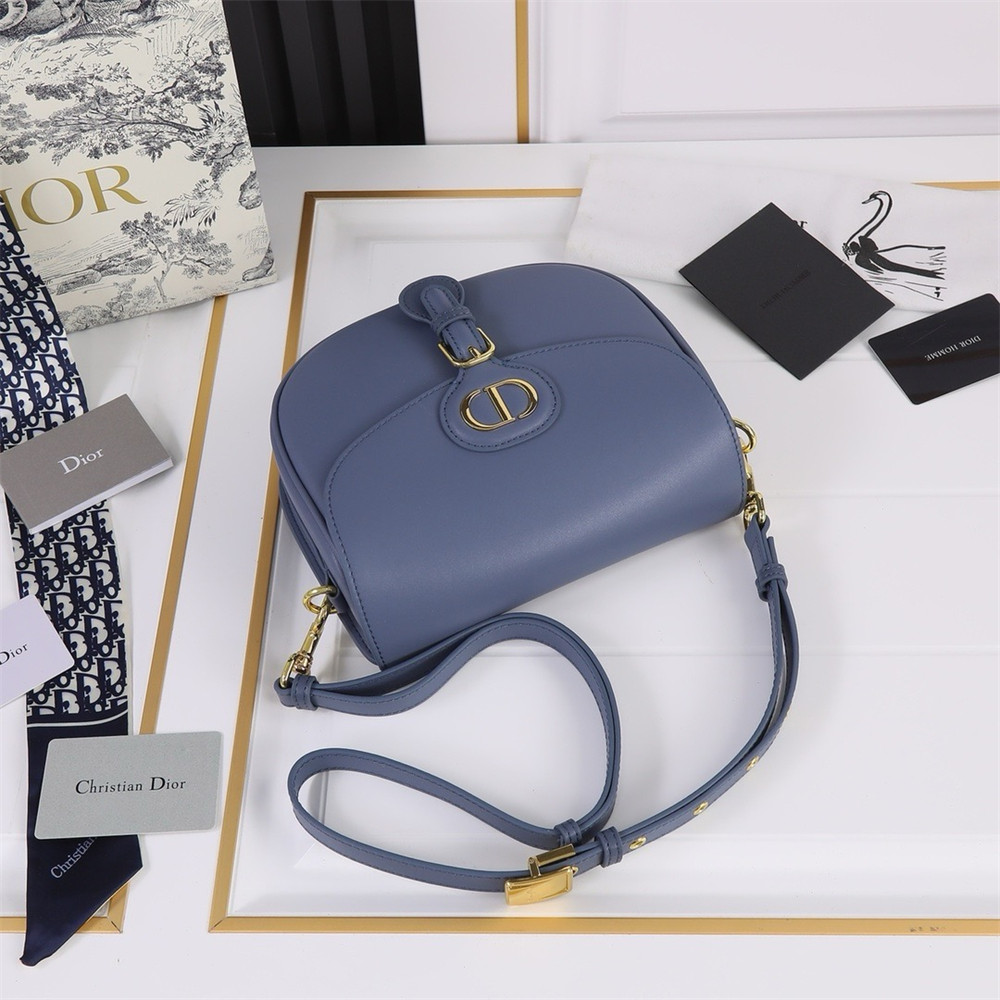 MEDIUM DIOR BOBBY BAG Navy Box Calfskin
