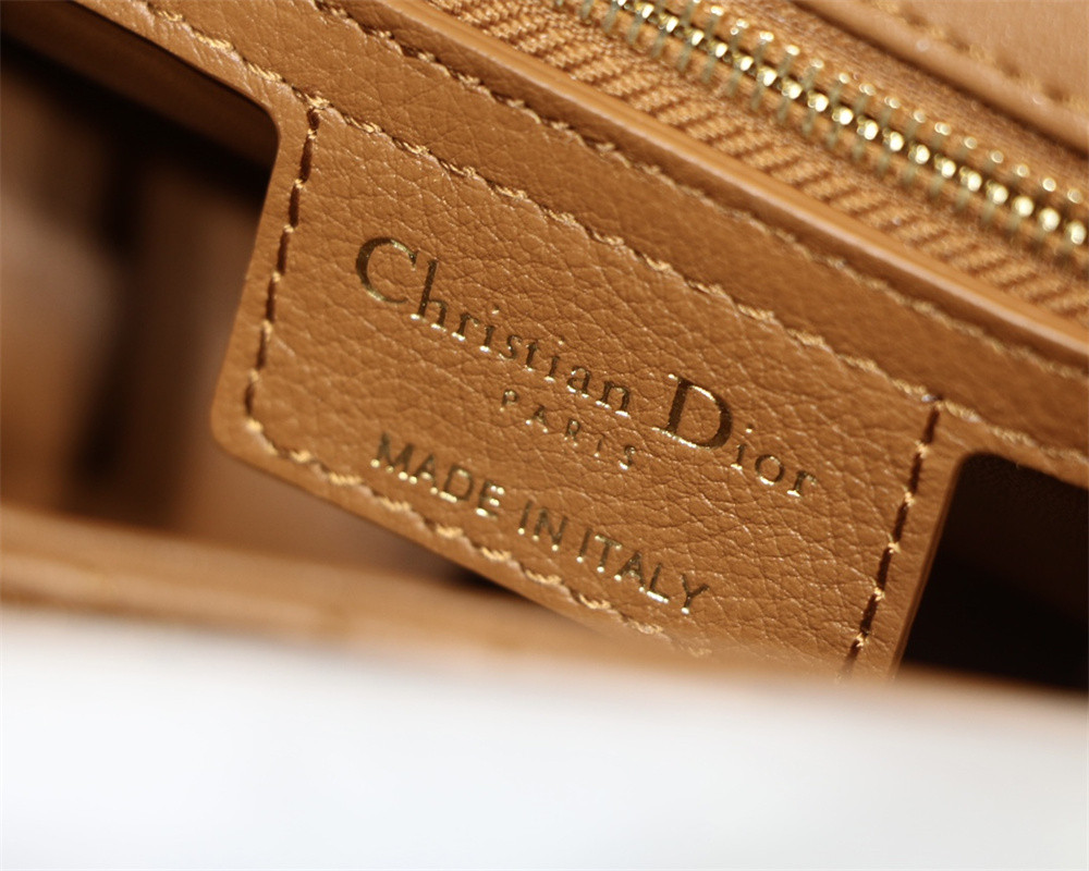 SMALL DIOR CARO BAG Caramel Supple Cannage Calfskin 20 x 12 x 7 cm