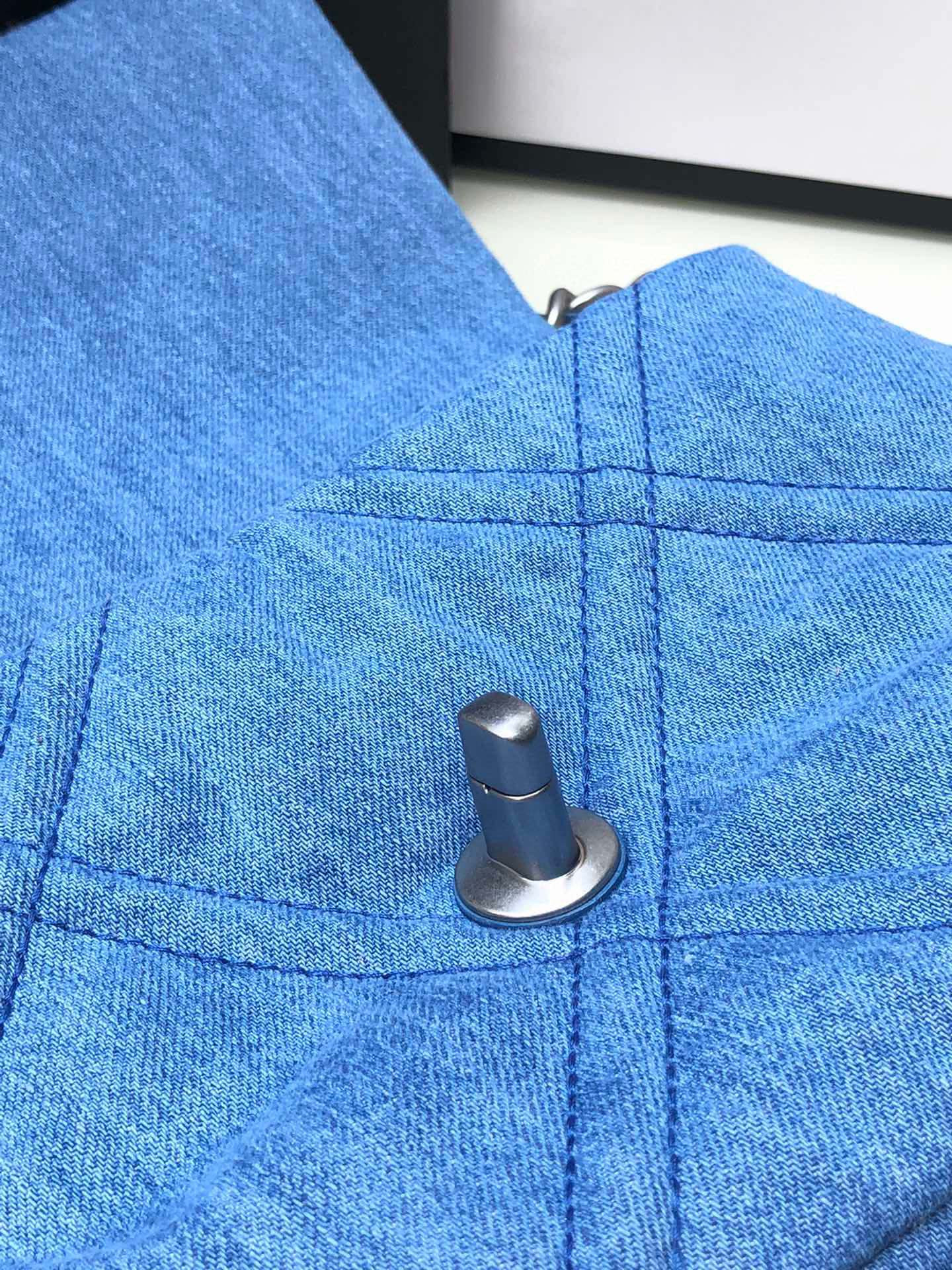 CHANEL 19 HANDBAG, Gold-Tone, Silver-Tone & Ruthenium-Finish Metal Blue 6.2 × 10.1 × 3.5 in