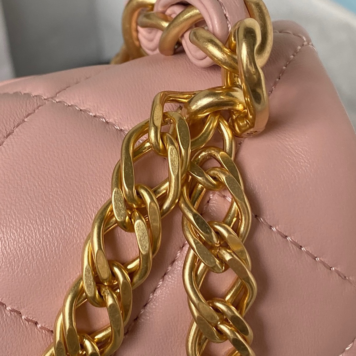CHANEL MINI FLAP BAG PINK 4.7 × 7.8 × 2.3 in