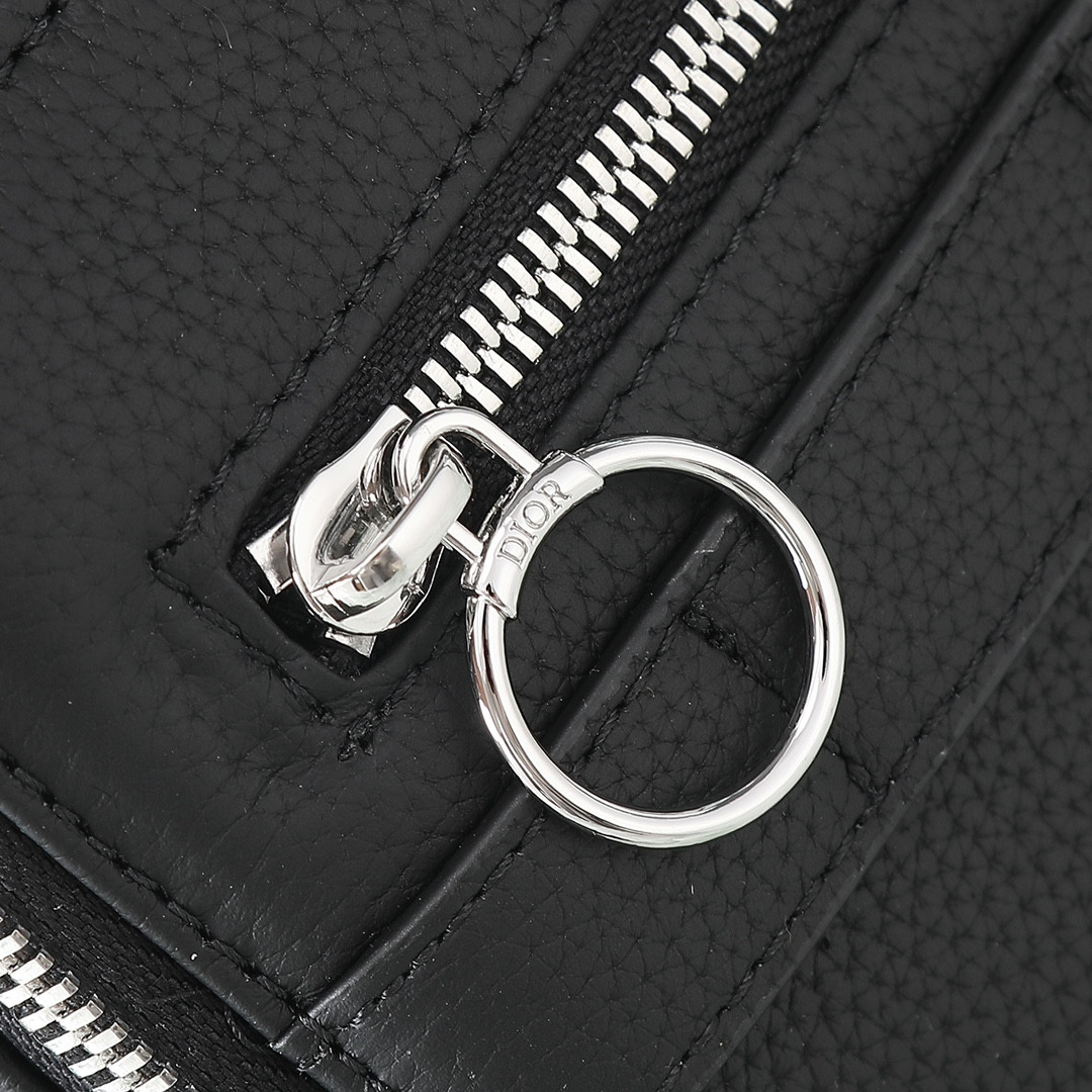 DIOR Safari Bag with Strap Black 8.5 x 6 x 2.5 inches