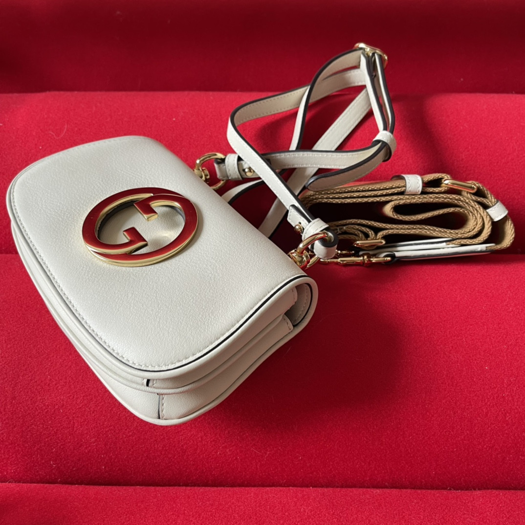 GUCCI BLONDIE MINI BAG WHITE 8.7"W x 5.1"H x 2.2"D