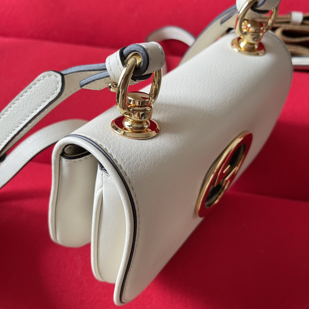 GUCCI BLONDIE MINI BAG WHITE 8.7"W x 5.1"H x 2.2"D