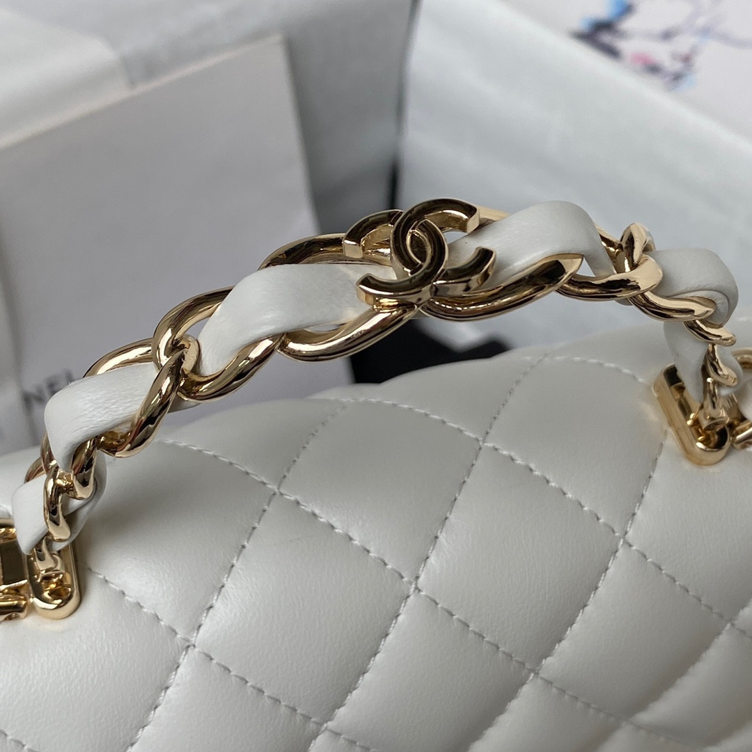 Chanel Mini Classic Handbag With Top Handle 12 × 20 × 6 cm