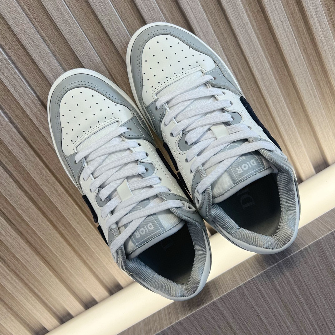 UA DIOR B57 Low-Top Sneaker  Gray and White
