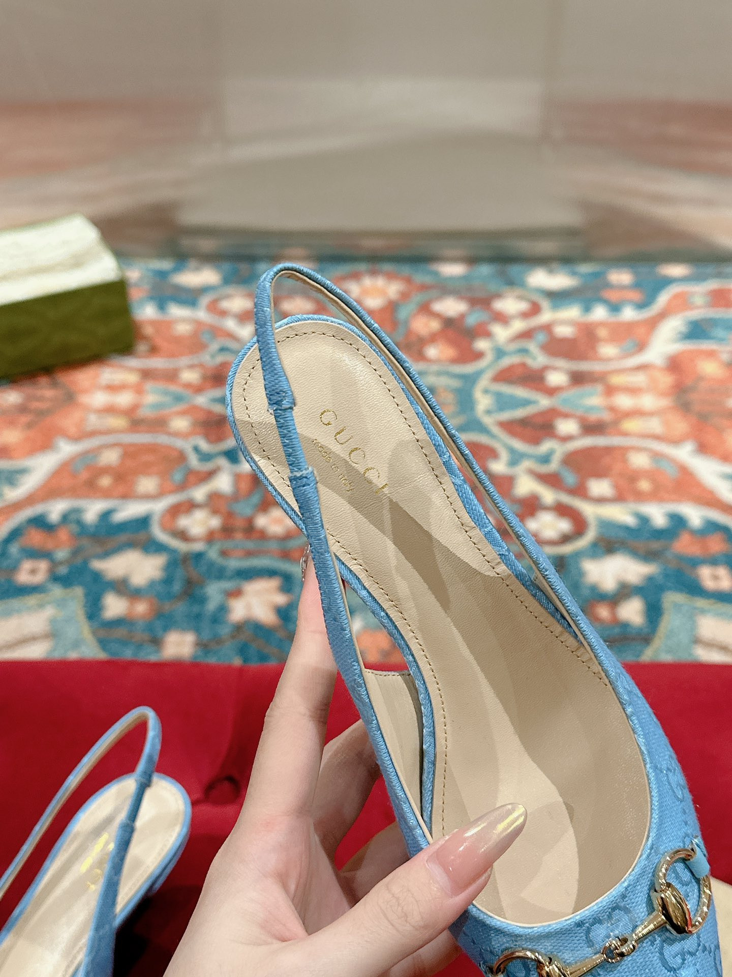 UA GUCCI HORSEBIT SLINGBACK PUMP LOW HEEL