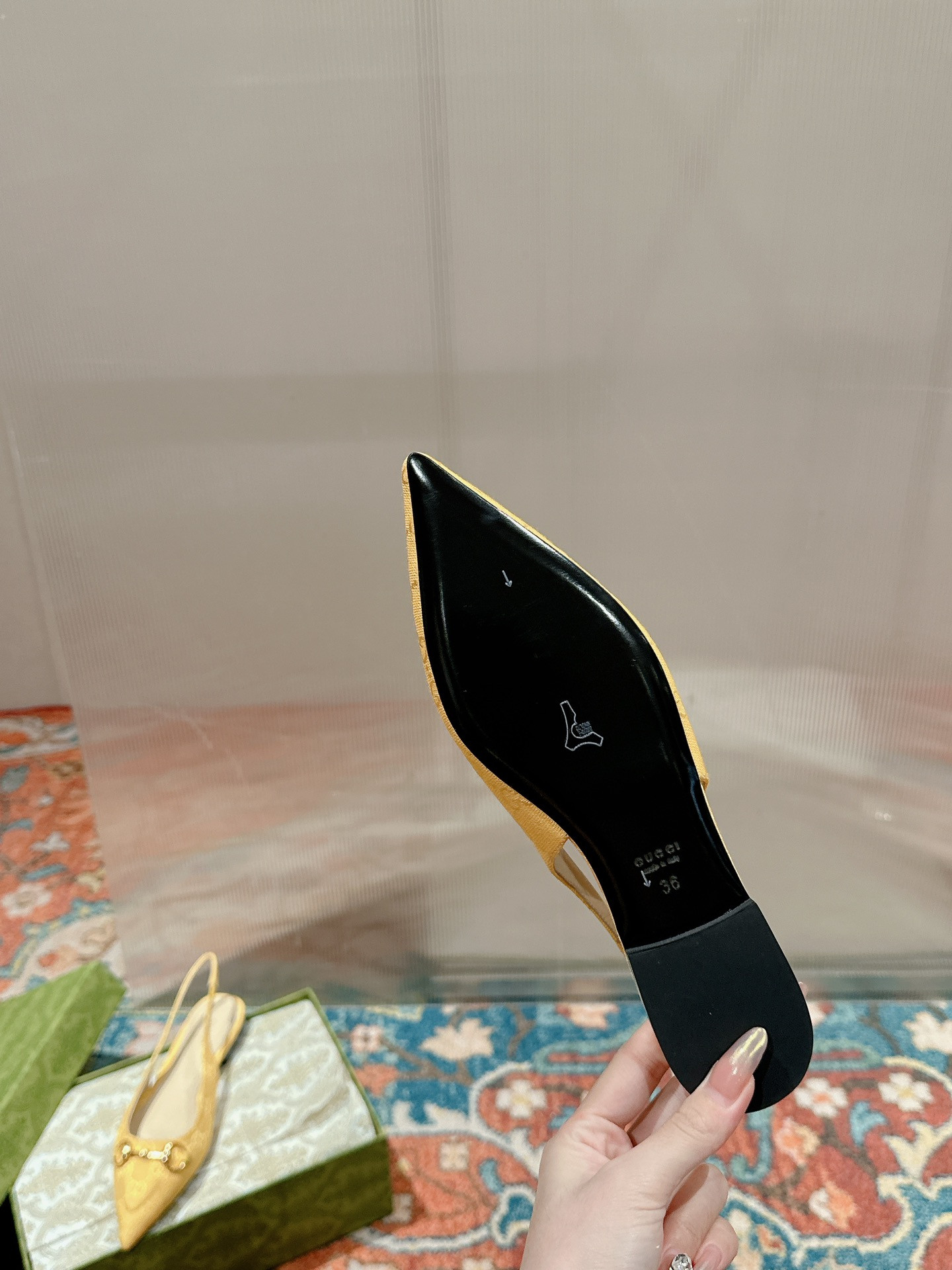 UA GUCCI HORSEBIT SLINGBACK FLAT