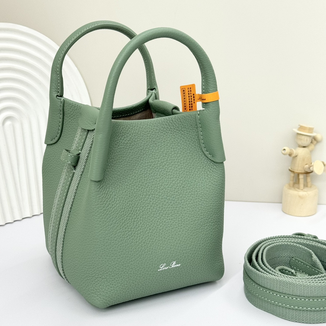 Loro Piana Micro Bale Bag Grained Calfskin 23 x 16 x 14 cm