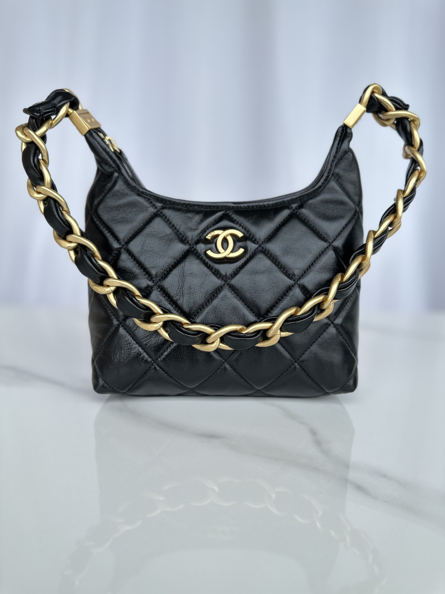 Chanel Hobo Handbag 22×22×9cm