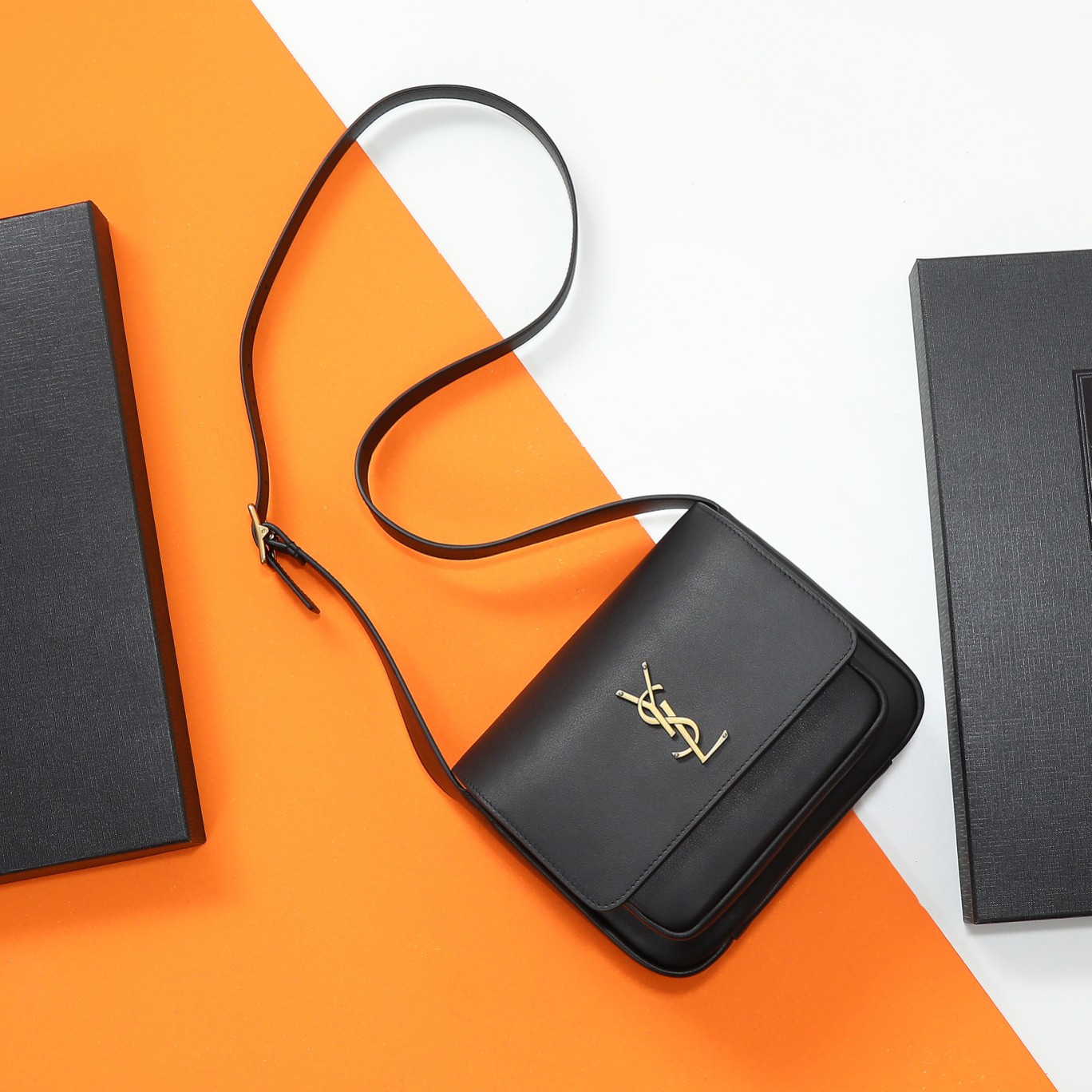 YSL niki satchel in leather 21.5x16x9cm