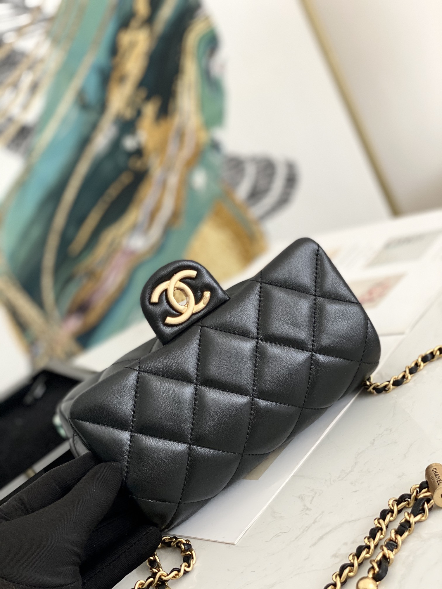 Chanel Flap CF21K 19.5x13.5x6cm AS2855