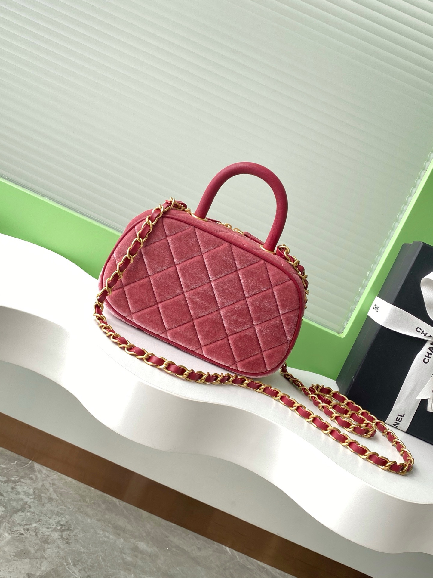 Chanel Mini Bowling Bag AS5572 11.5x20x8.5cm