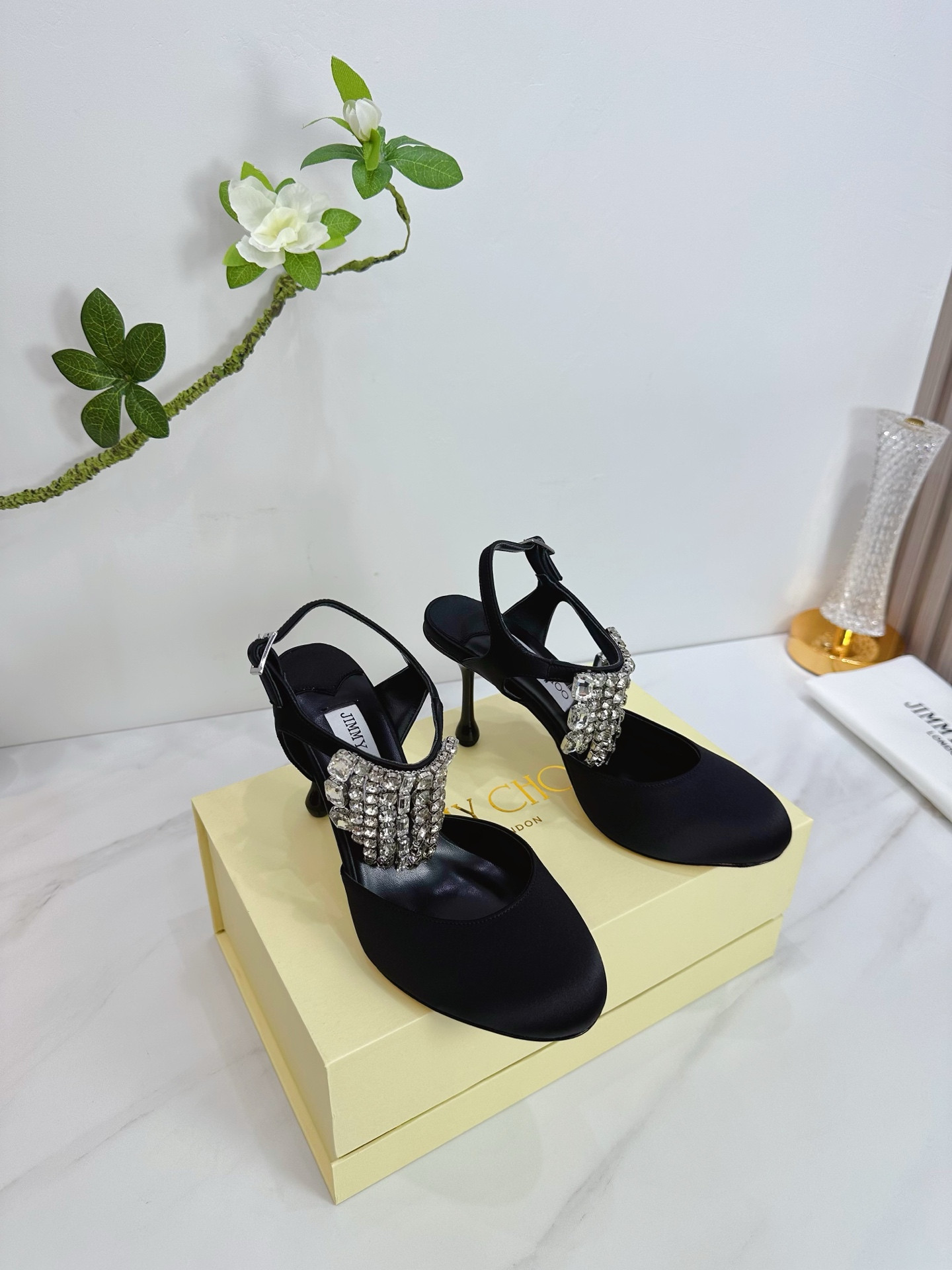 UA Jimmy Choo Verity Glitter Slingbacks 8.5cm