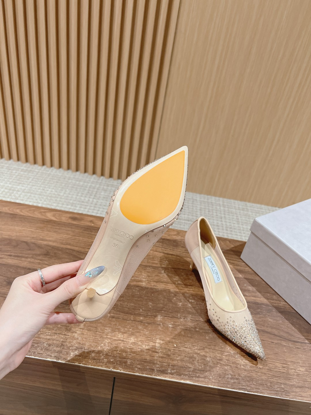 UA Jimmy Choo Pointed Pumps 6.5cm