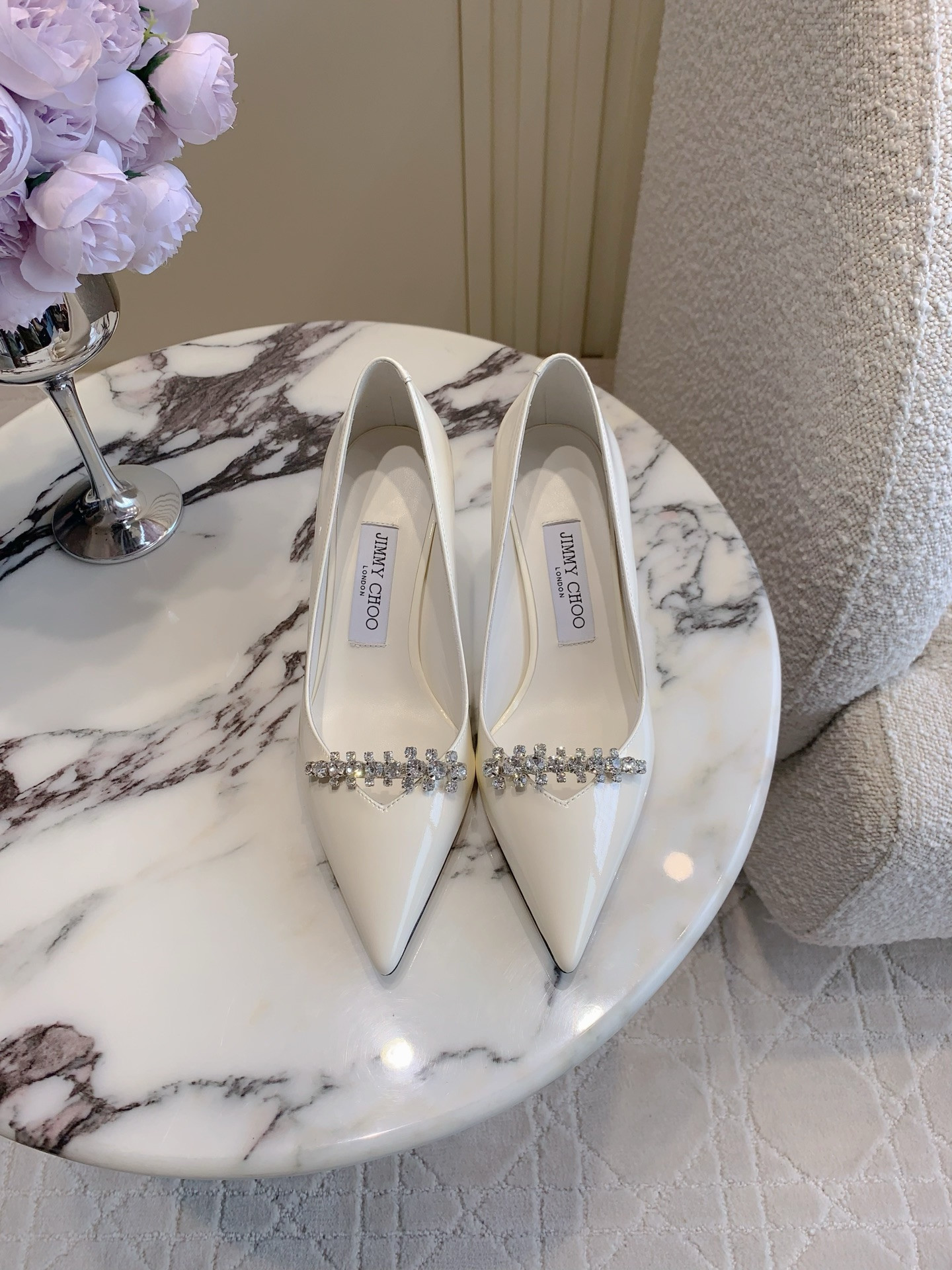 UA Jimmy Choo Belinda Crystal-embellished Pumps 7.5cm