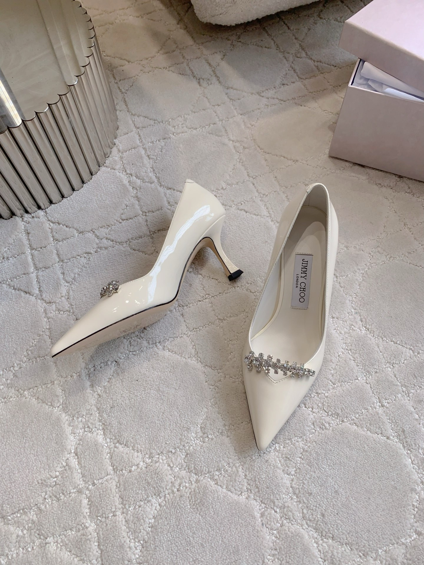 UA Jimmy Choo Belinda Crystal-embellished Pumps 7.5cm