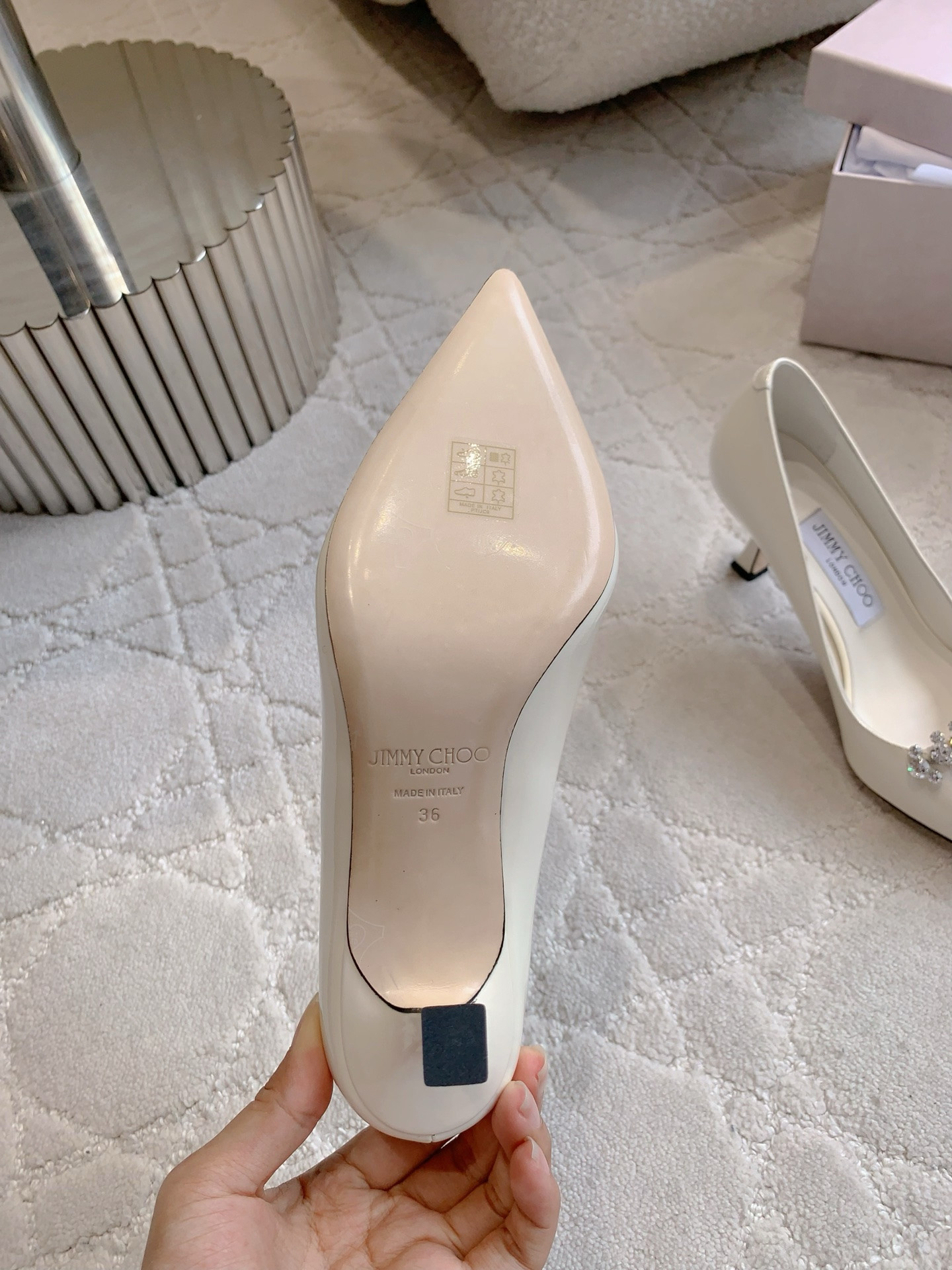 UA Jimmy Choo Belinda Crystal-embellished Pumps 7.5cm