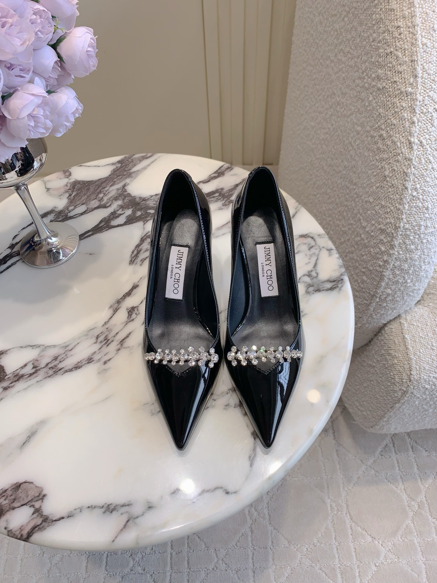 UA Jimmy Choo Belinda Crystal-embellished Pumps 7.5cm