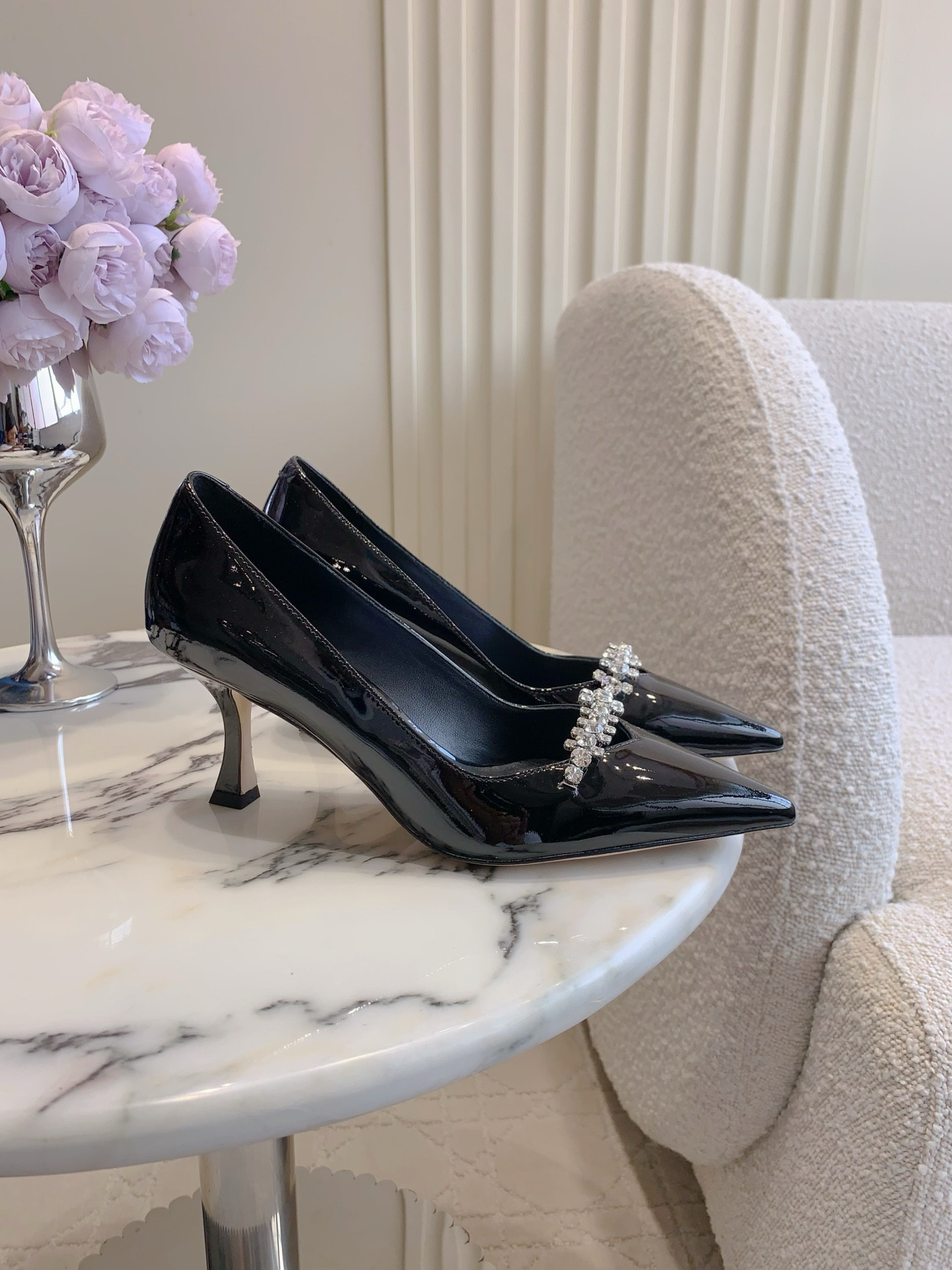 UA Jimmy Choo Belinda Crystal-embellished Pumps 7.5cm