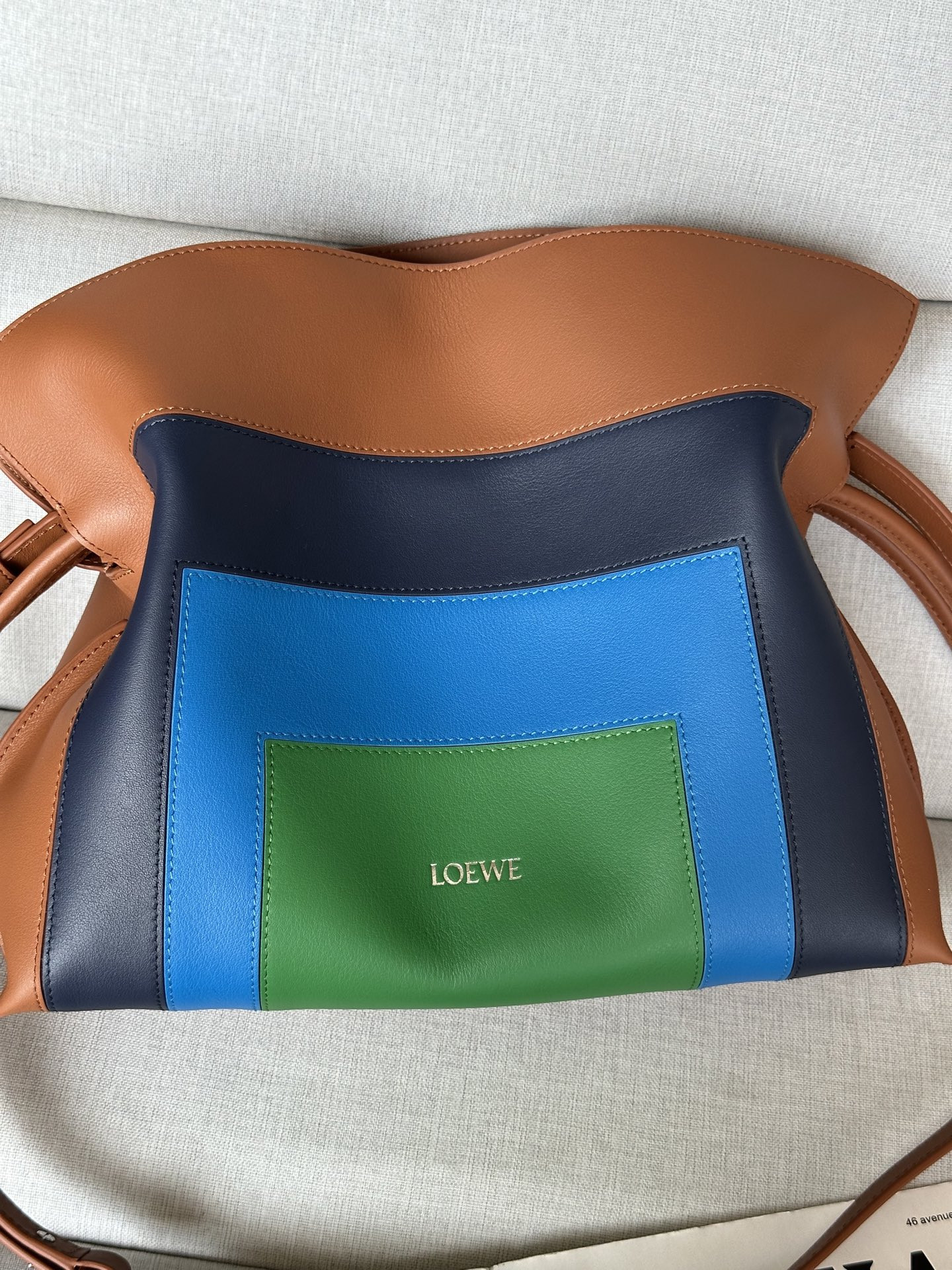Loewe x Albers Medium Flamenco Clutch in Nappa Calfskin 24.5x30x10.5cm