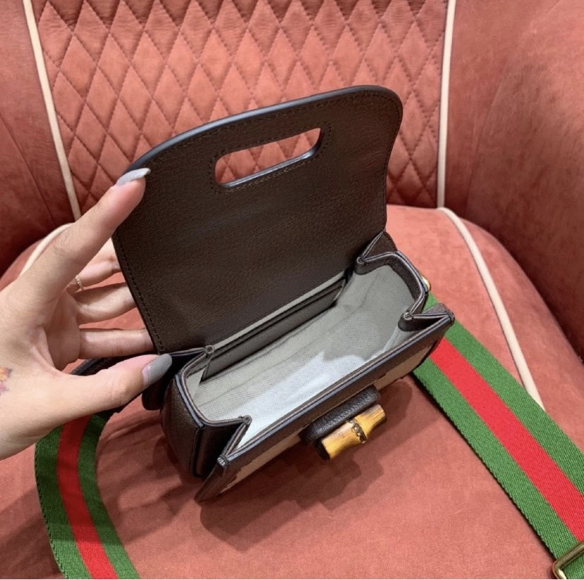 Gucci Mini Bamboo Handbag with Super Double G